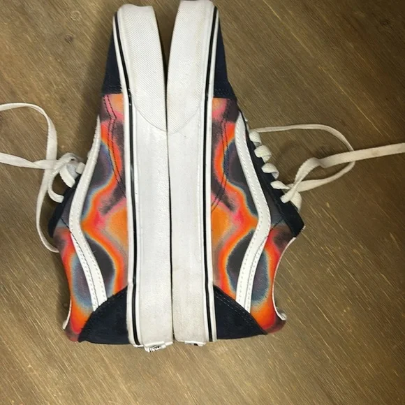 Vans Old Skool Dark Aura Black Red Skateboarding Low Cut Sneaker Shoes Women 7 - Picture 13 of 13